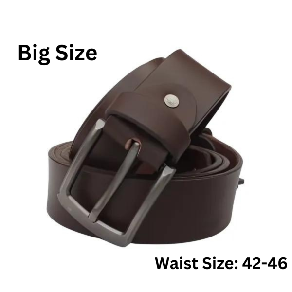 (big Size) – Men Buffalo Plain Leather Belt | Waist Belt For Boys & Mens (dark Brown)