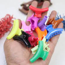 Lesto 12 Pieces Small Plastic Hair Clips Catchers-multicolors